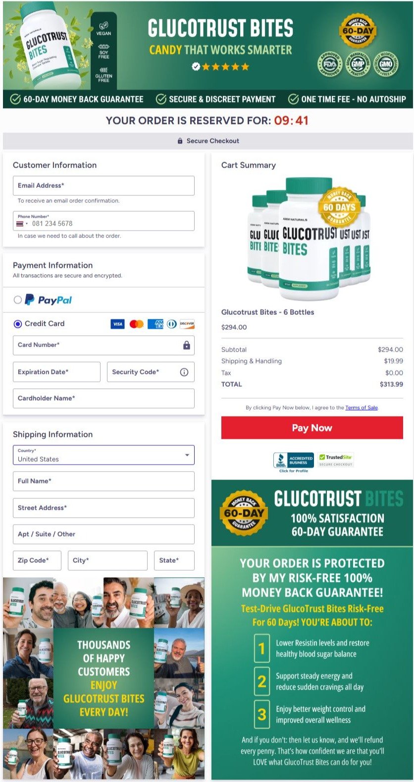 GlucoTrust Bites Official Website Secure Order Page